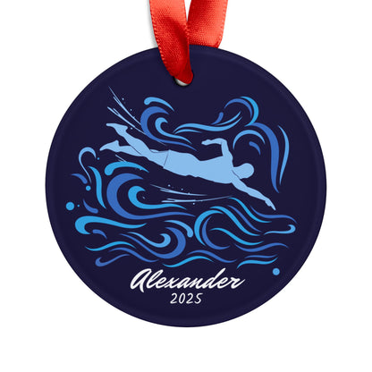 Personalized Swimmer Ornament
