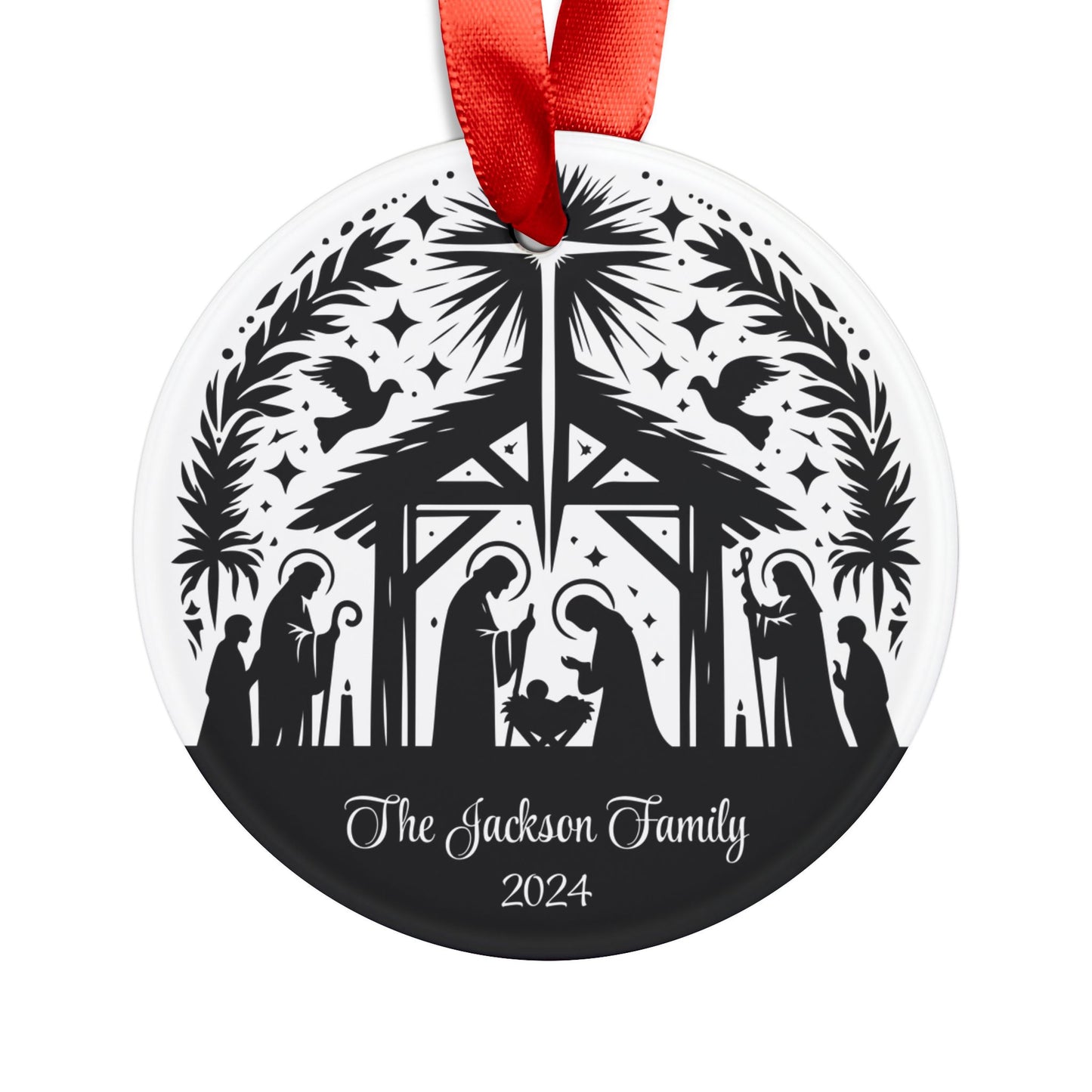 Personalized Nativity Christmas Ornament Christian Gift