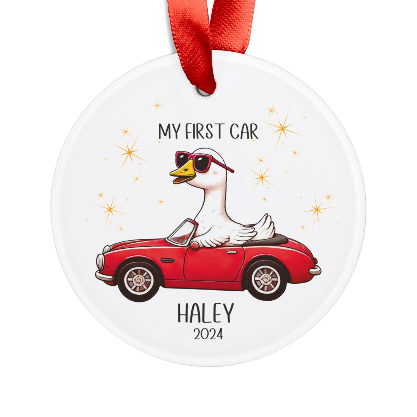 Silly Goose on the Loose Car Christmas Ornament