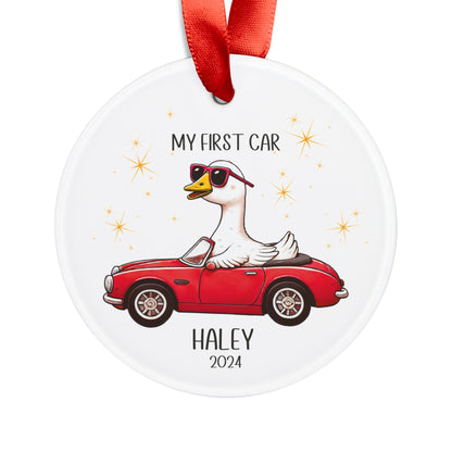 Silly Goose on the Loose Car Christmas Ornament