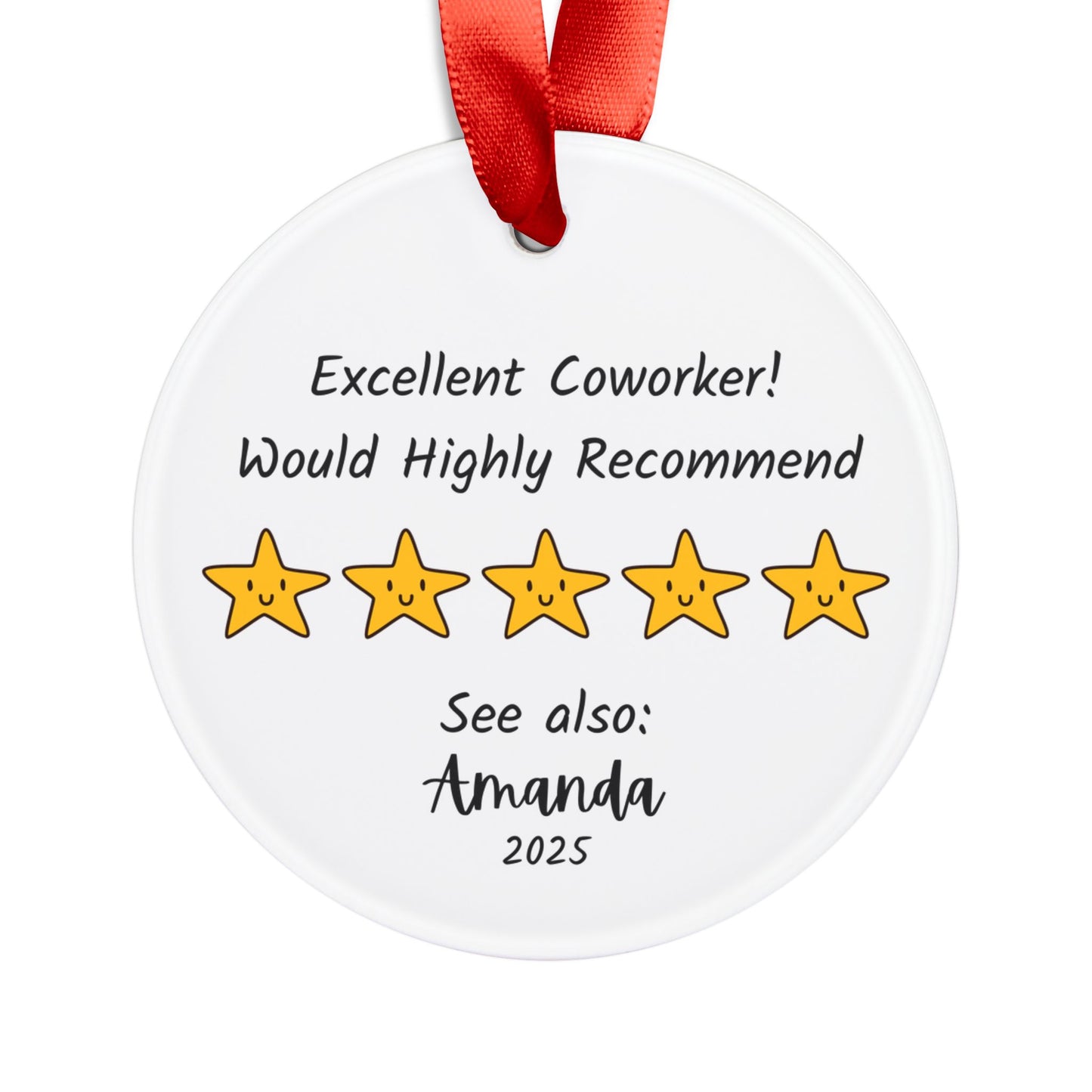 Customizable 5 Star Ornament