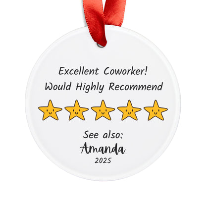 Customizable 5 Star Ornament