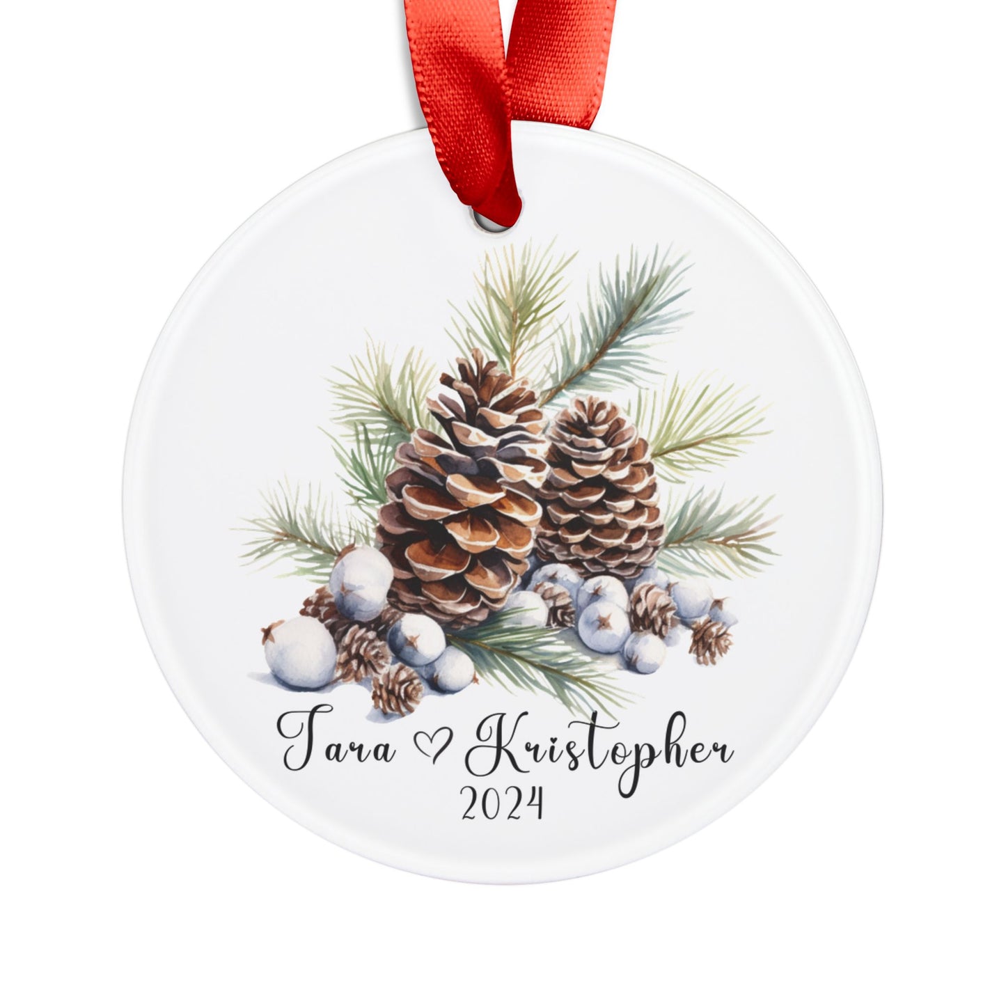 Personalized Couple Christmas Ornament