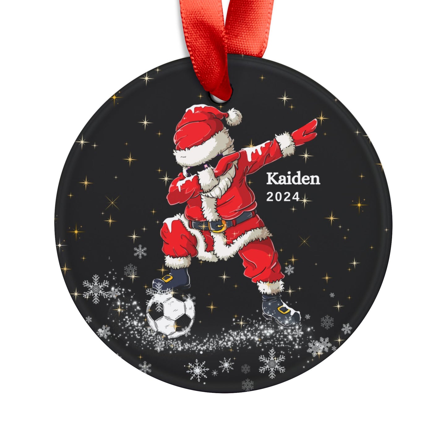 Personalized Soccer Christmas Ornament Customized Soccer Ornament