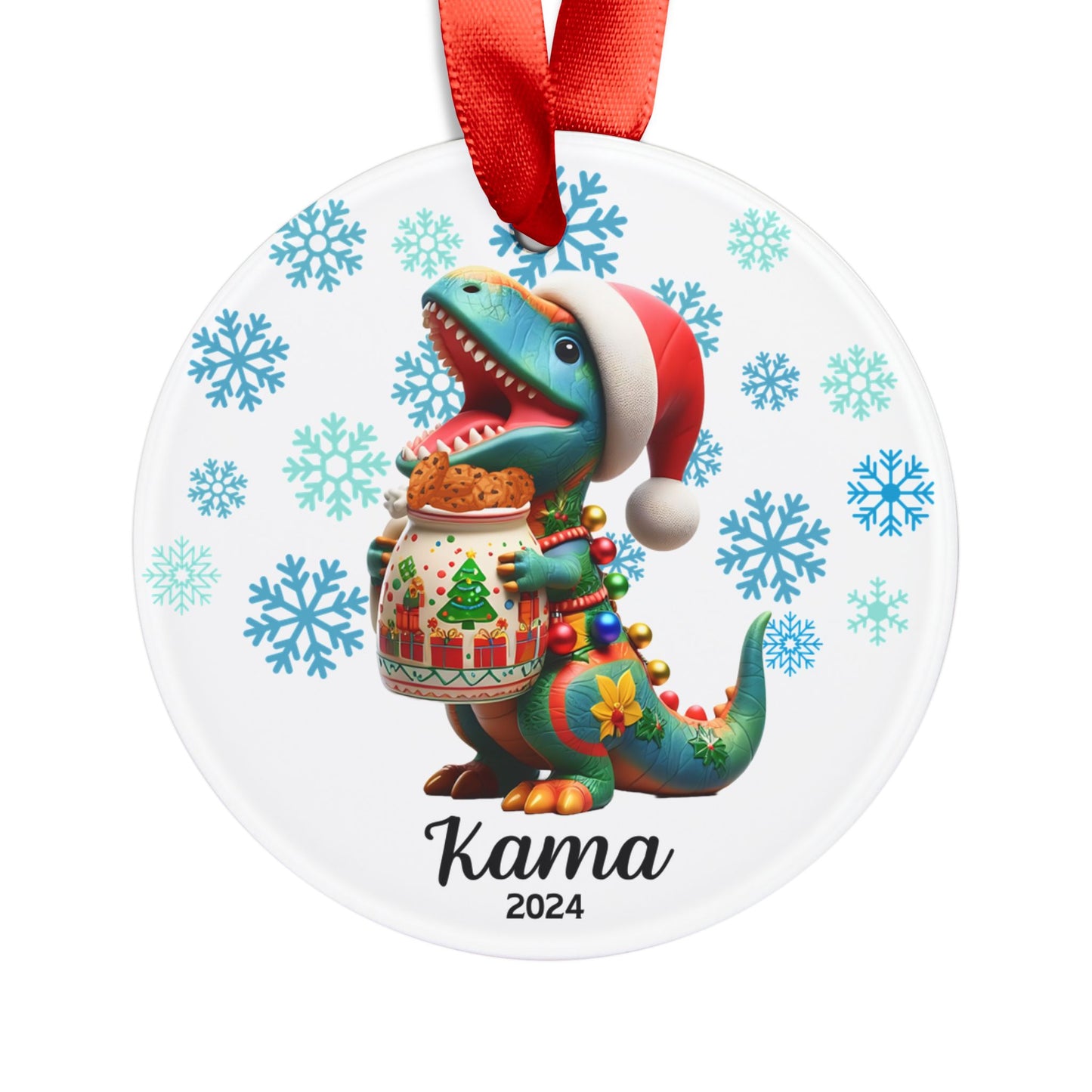 Personalized Dinosaur Christmas Ornament Dinosaur Gift