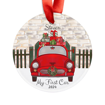 My First Car Christmas Ornament Personalized Custom Name Ornament