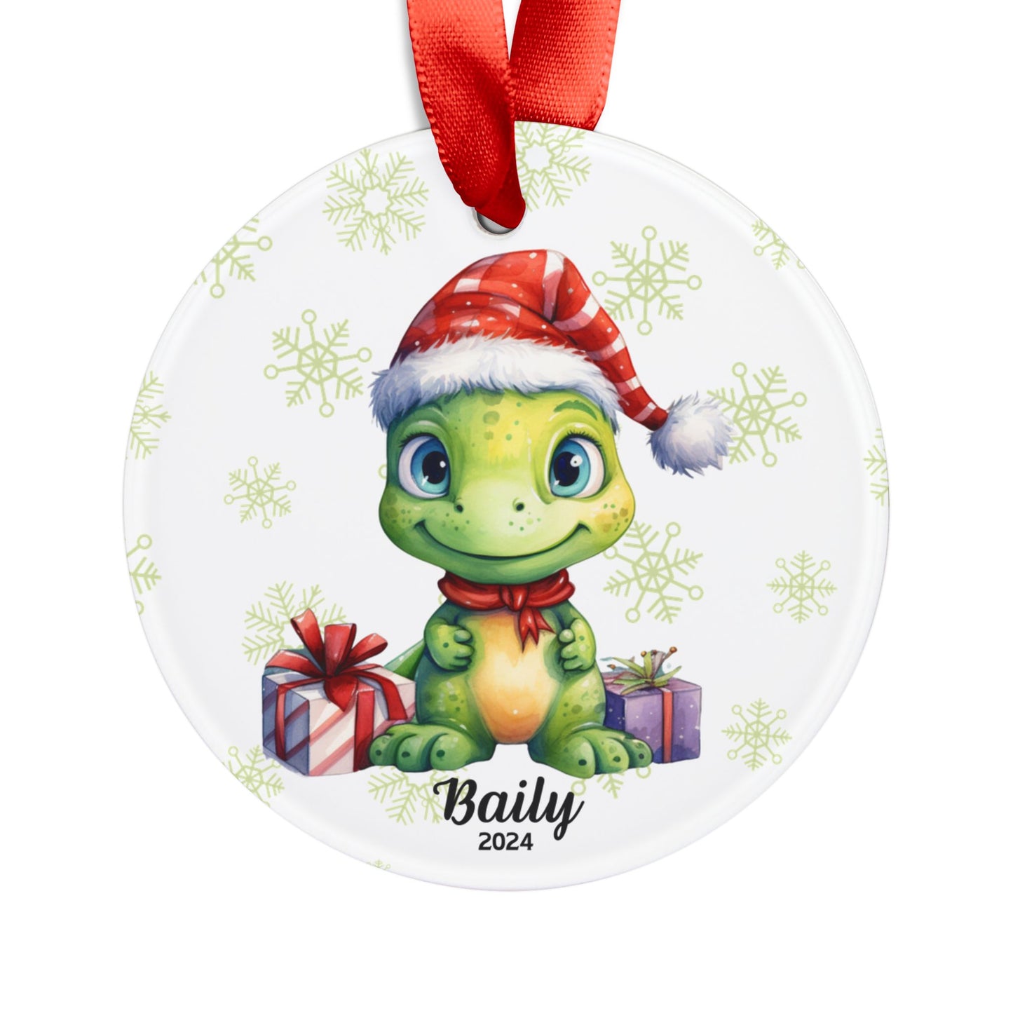 Personalized Dinosaur Christmas Ornament Custom Name Ornament