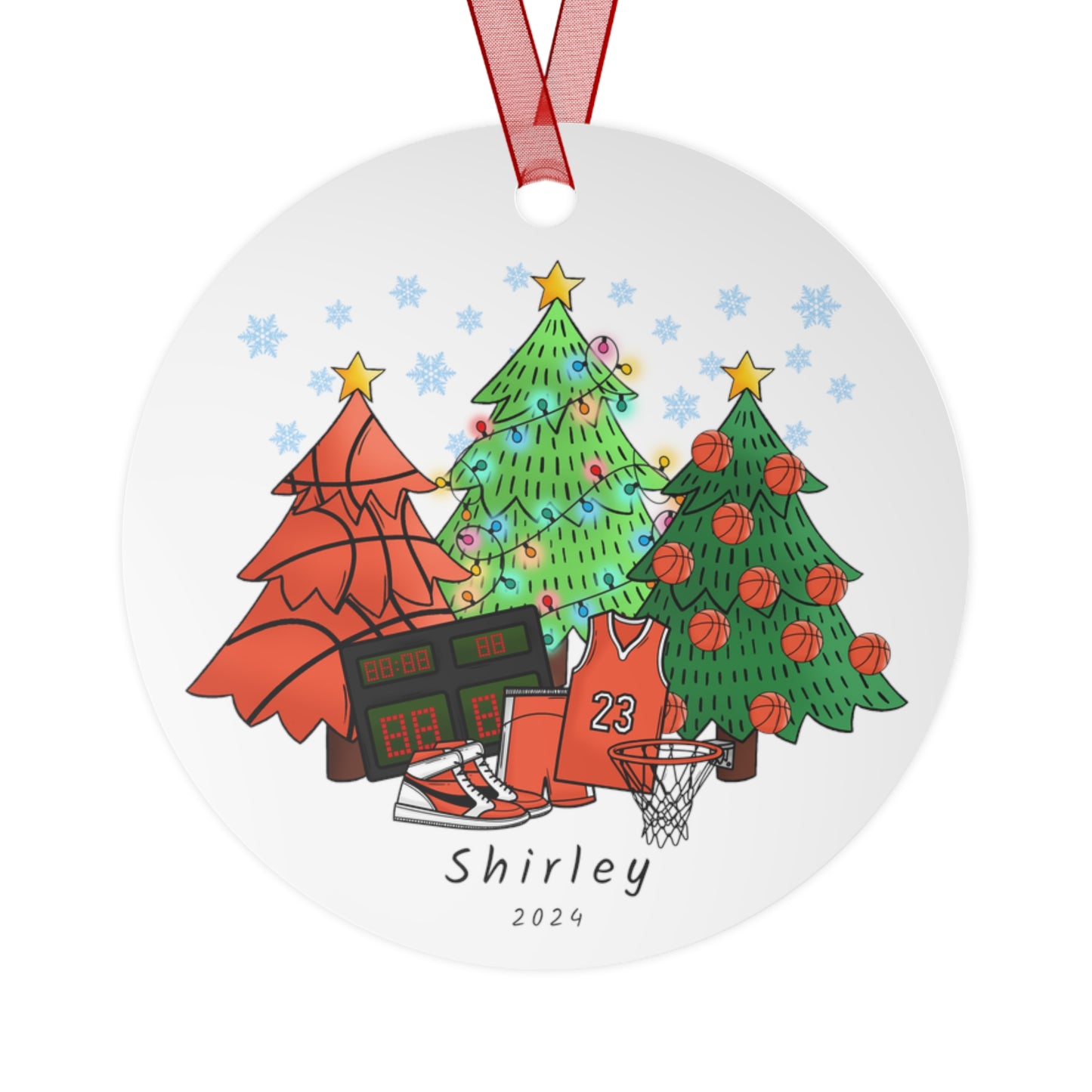 Personalized Basketball Ornament Custom Name Ornament