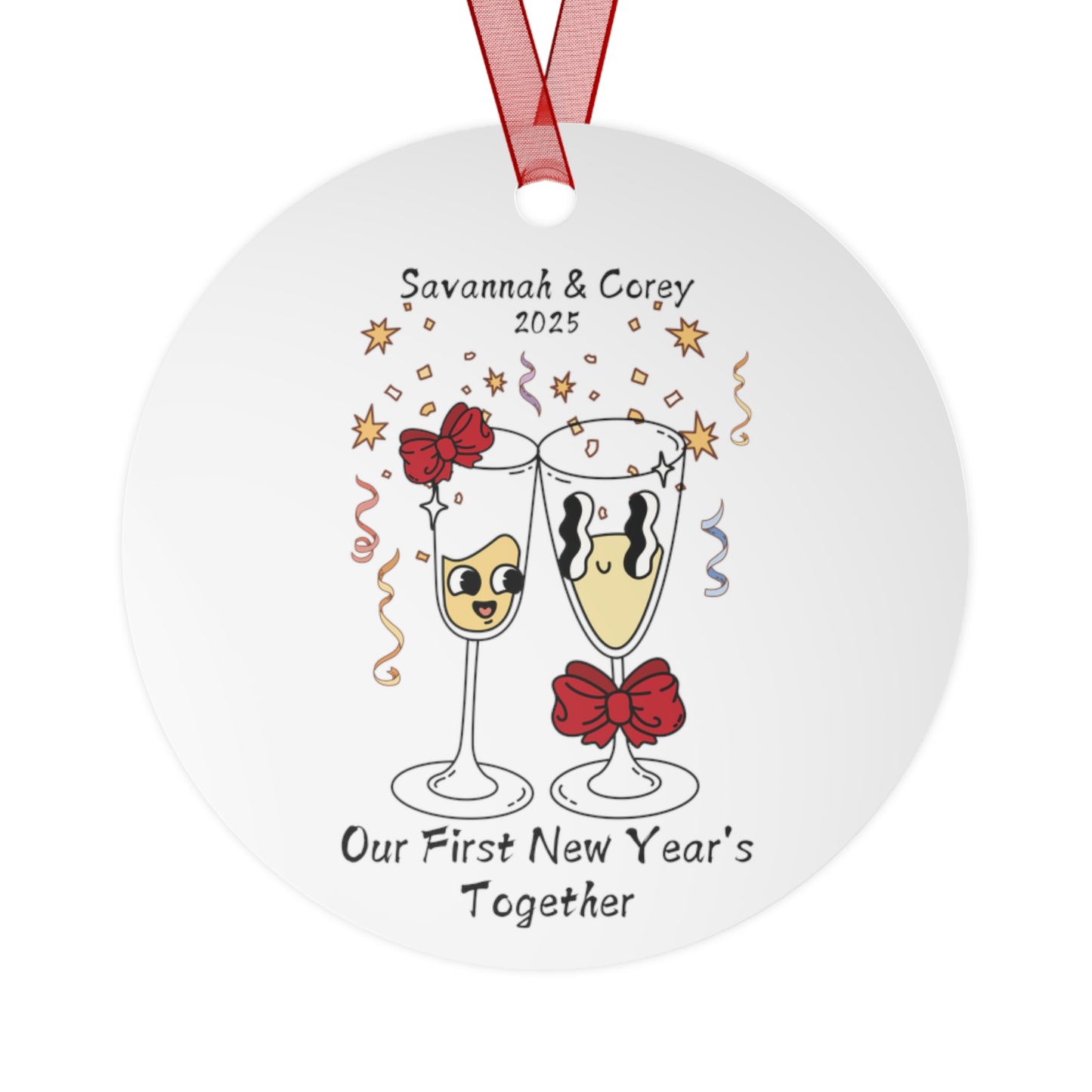 Our First New Year's Together Personalized Couple Ornament