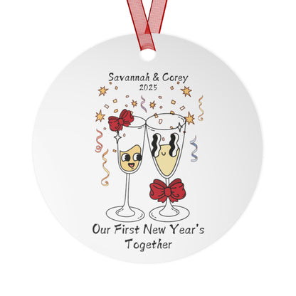 Our First New Year's Together Personalized Couple Ornament