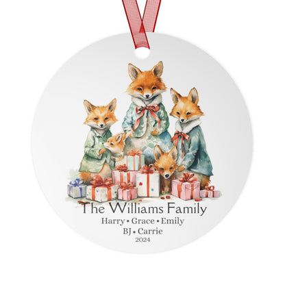 Personalized Family Of 5 Christmas Ornament With Names