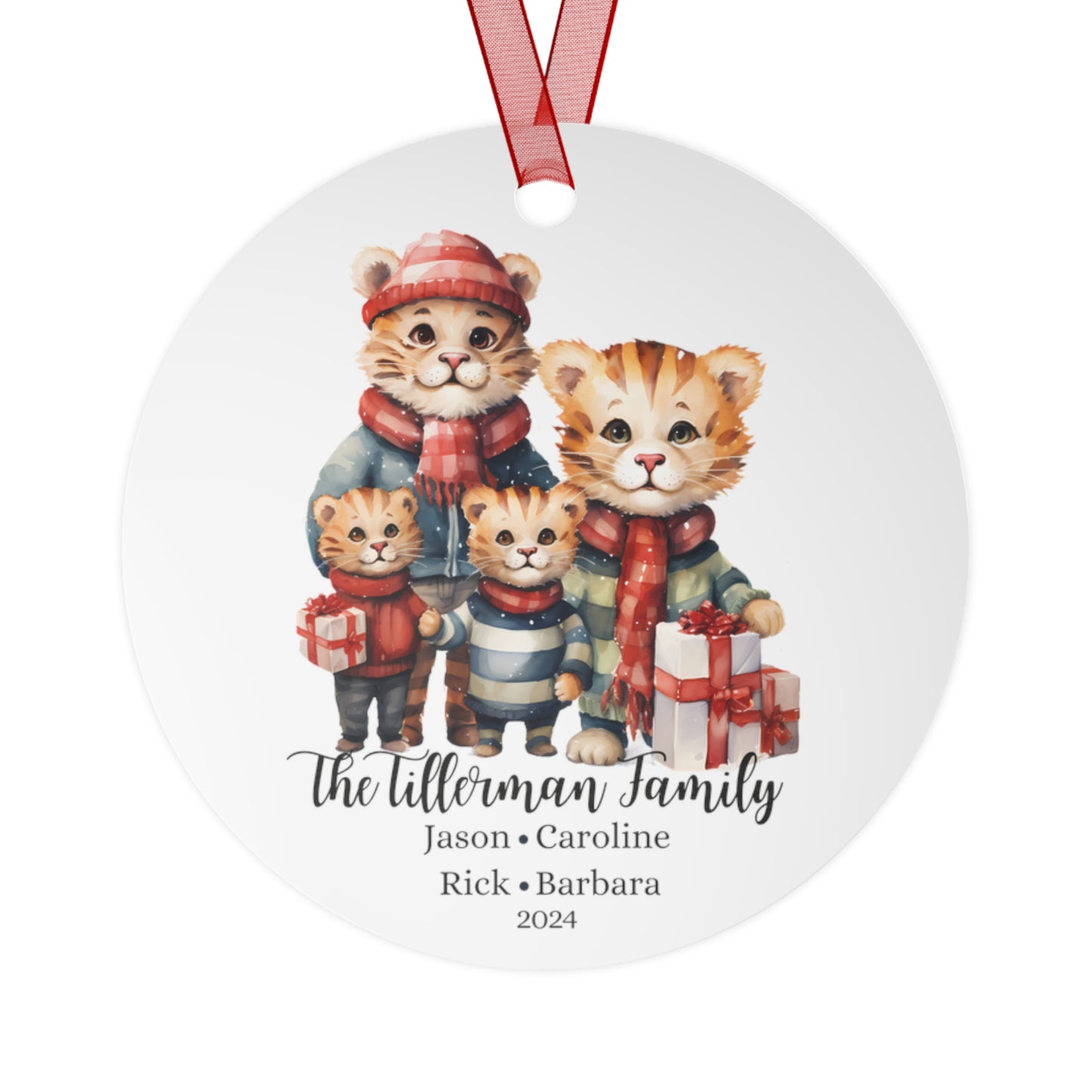 Personalized Family Of Four Christmas Ornament Gift For Family