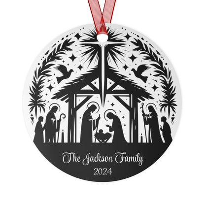 Personalized Nativity Christmas Ornament Christian Gift