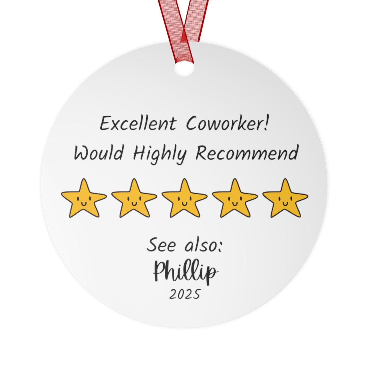 Customizable 5 Star Ornament