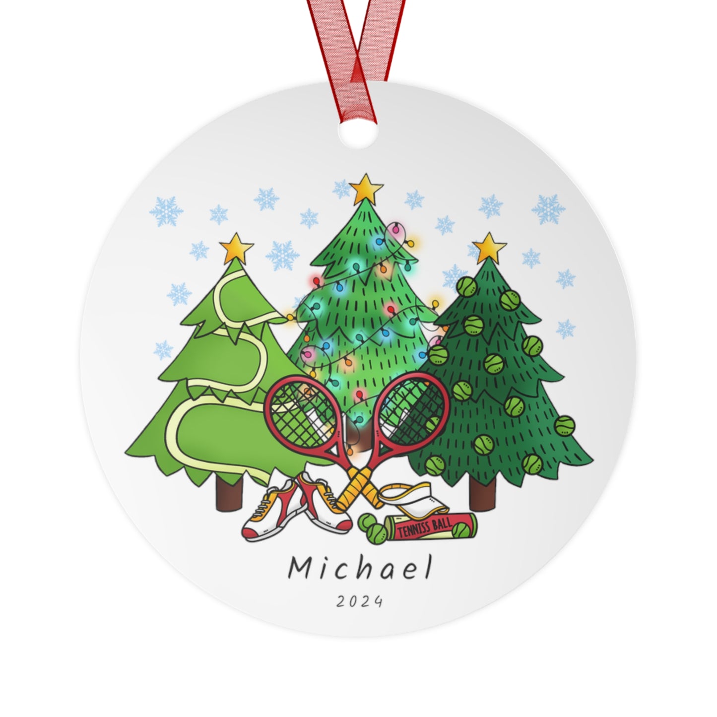 Personalized Tennis Ornament Tennis Player Gift