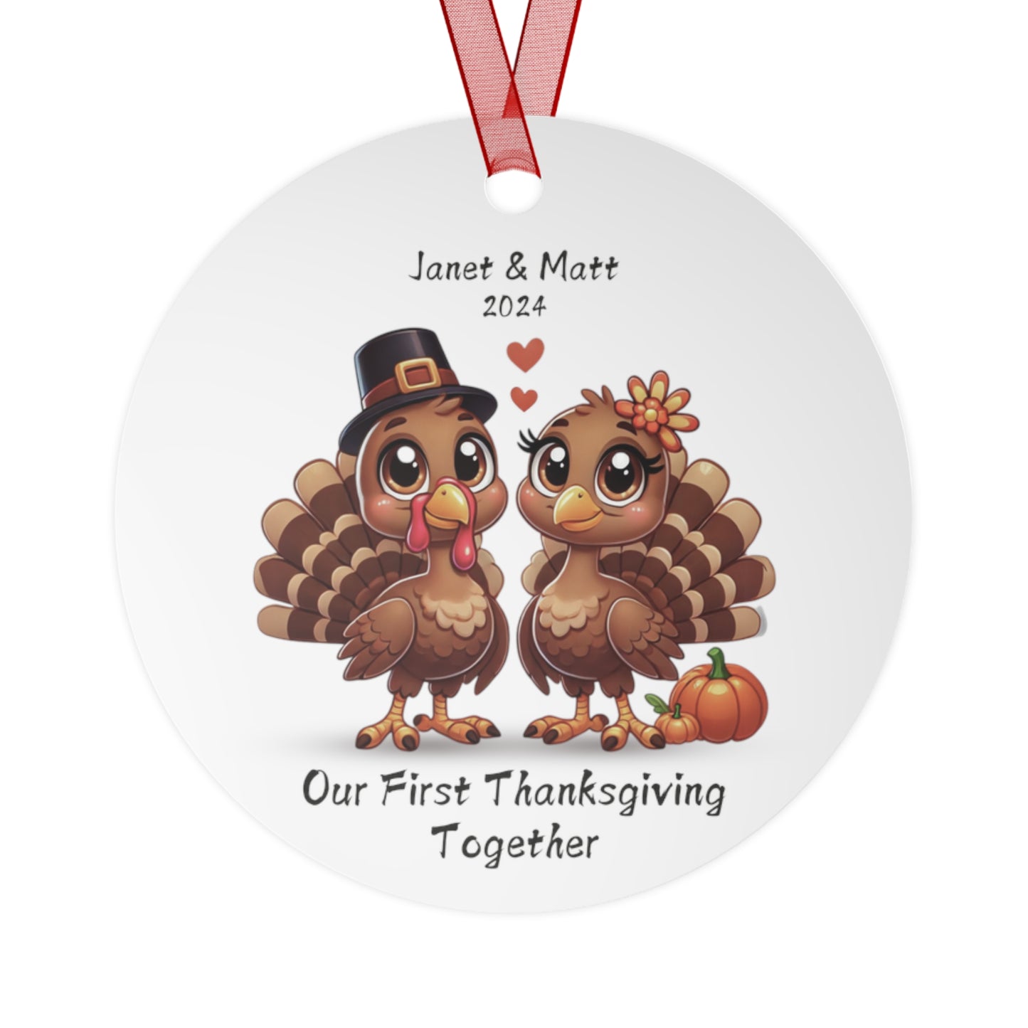 Our First Thanksgiving Together Personalized Couple Ornament