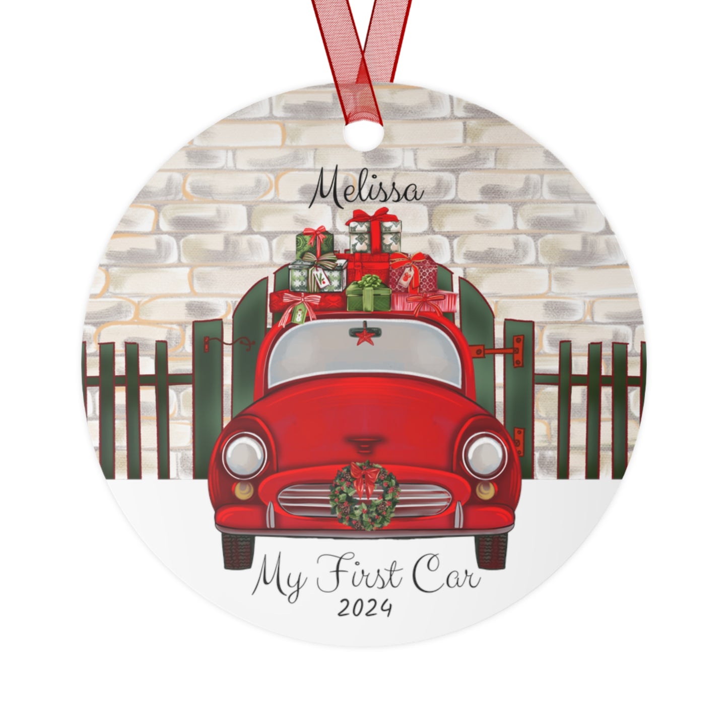 My First Car Christmas Ornament Personalized Custom Name Ornament