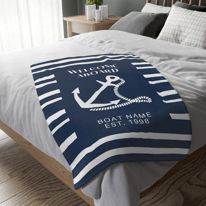 Personalized Boat Blanket Nautical Throw Blanket