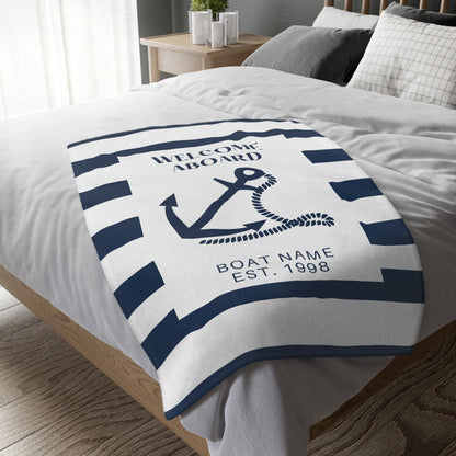 Personalized Boat Blanket Nautical Throw Blanket