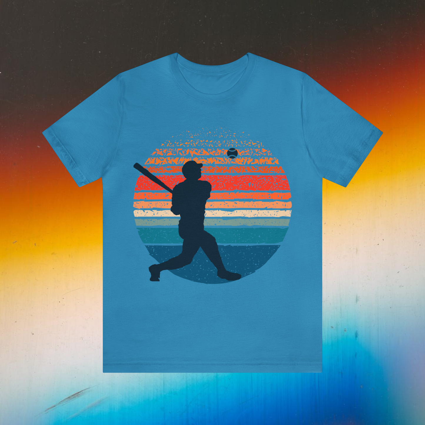 Sunset Silhouette Graphic Baseball T-Shirt