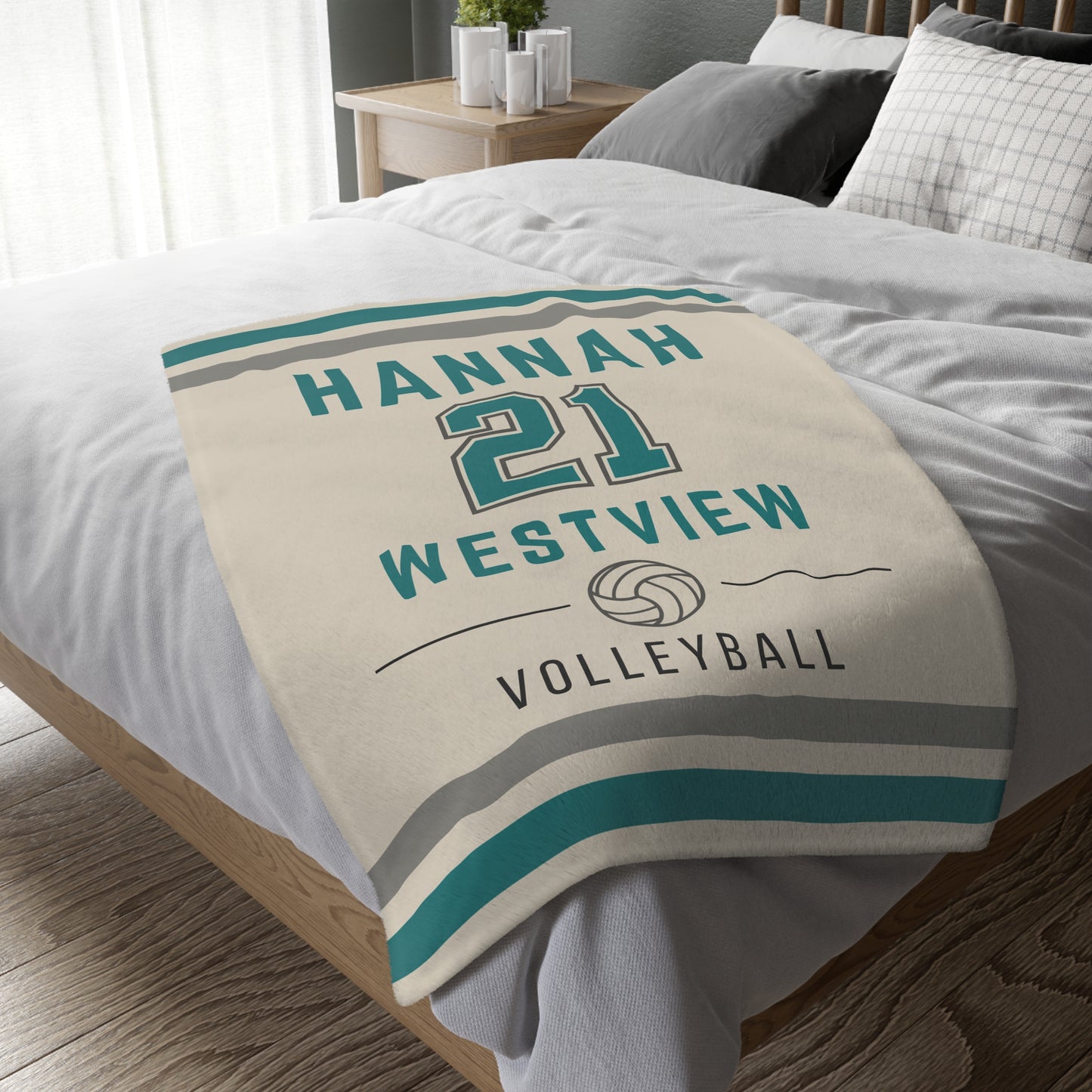 Personalized Volleyball Blanket