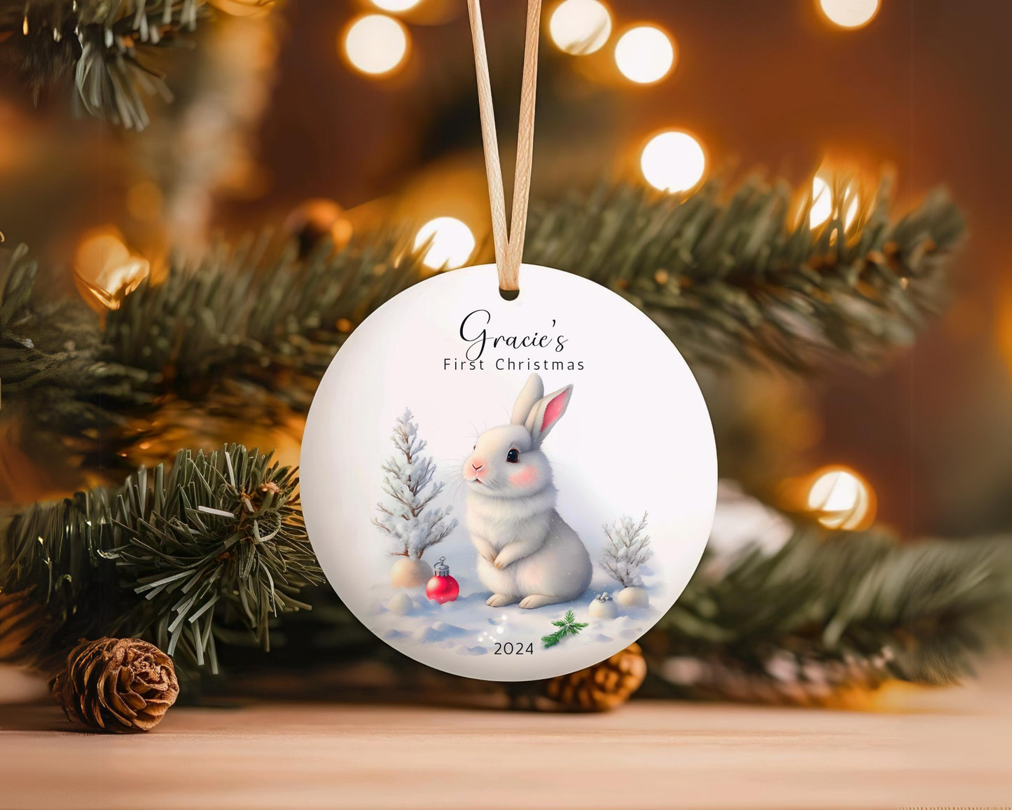 Baby First Christmas Ornament Personalized Keepsake