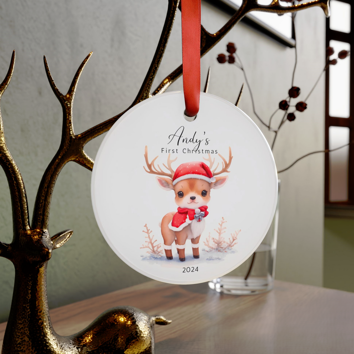 Baby First Christmas Ornament Personalized