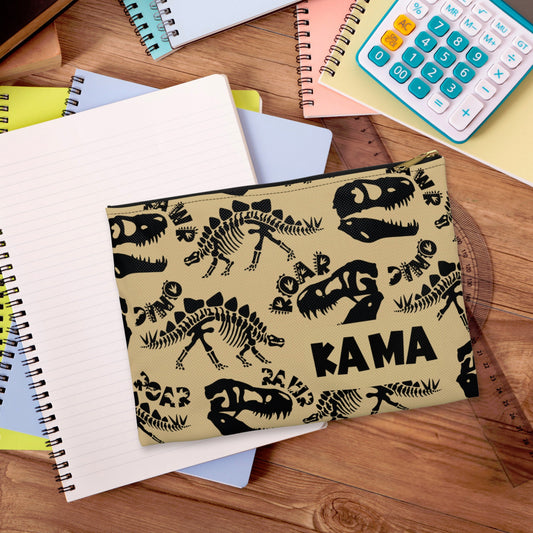Personalized Dinosaur Fossil Pencil Case