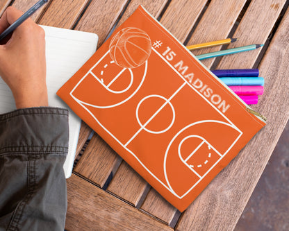 Personalized Basketball Zipper Case