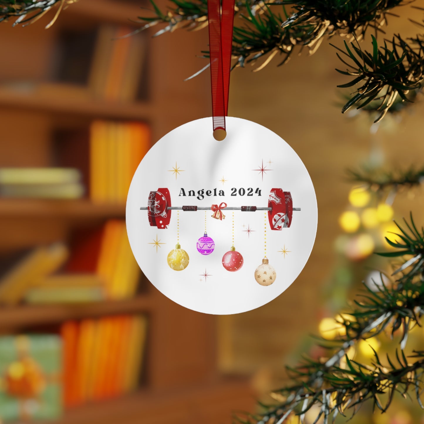 Personalized Weightlifting Ornament