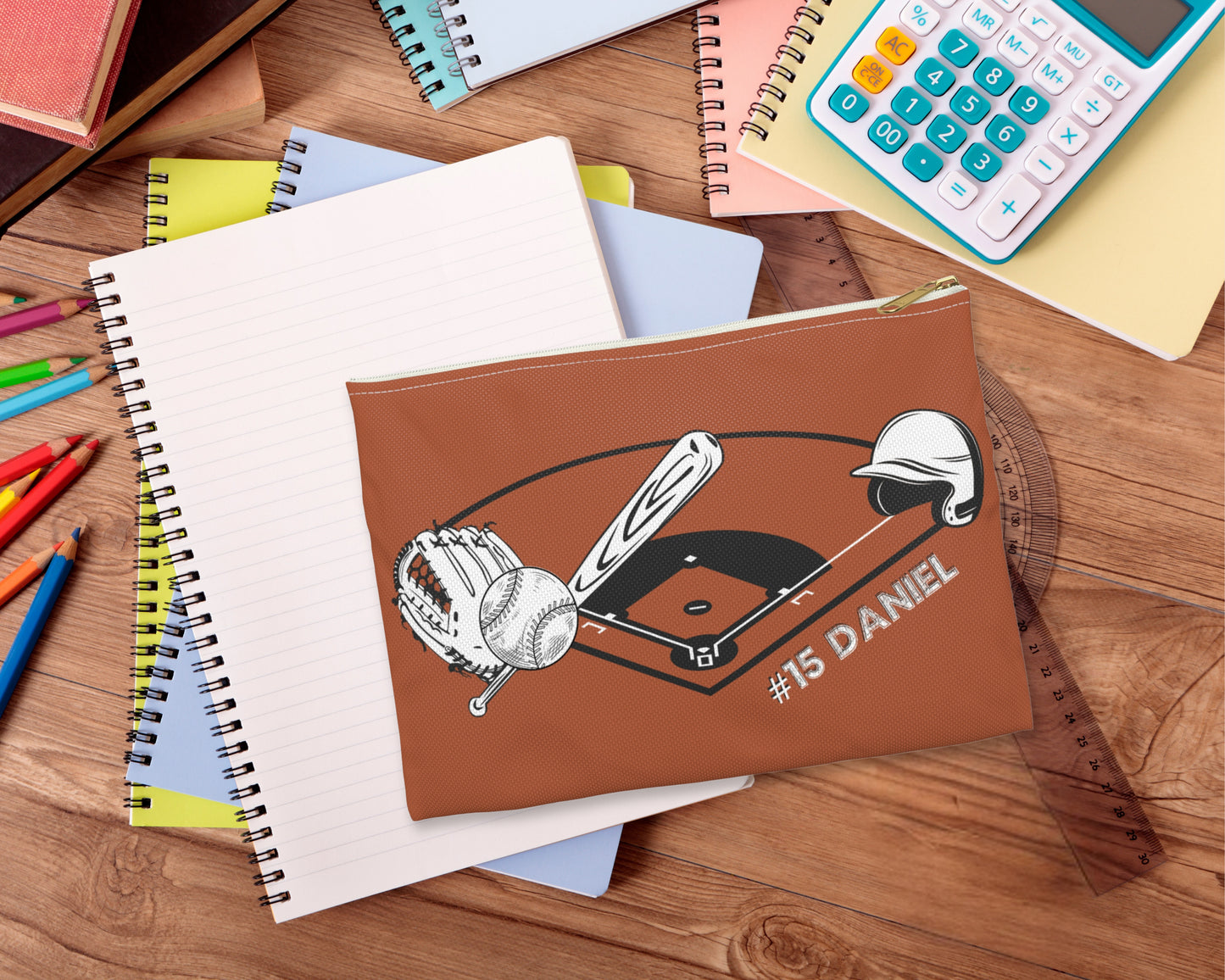 Personalized Baseball Pencil Case
