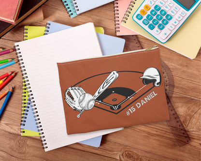 Personalized Baseball Pencil Case