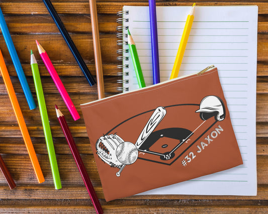 Personalized Baseball Pencil Case