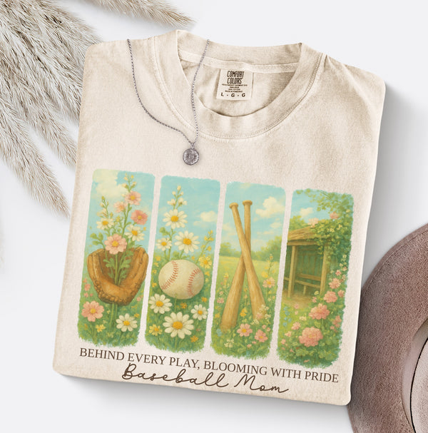 Floral Baseball Mom Shirt