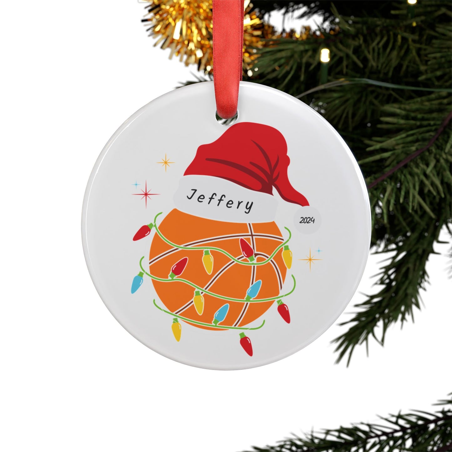 Basketball Ornament Personalized Custom Name Ornament