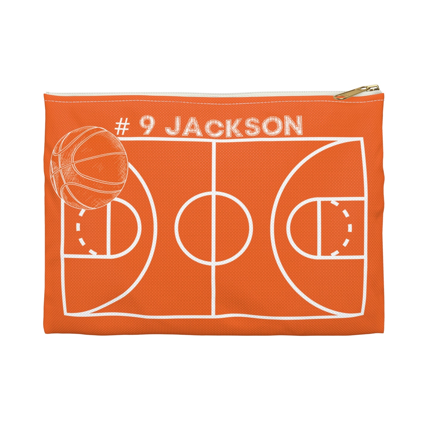 Personalized Basketball Zipper Case