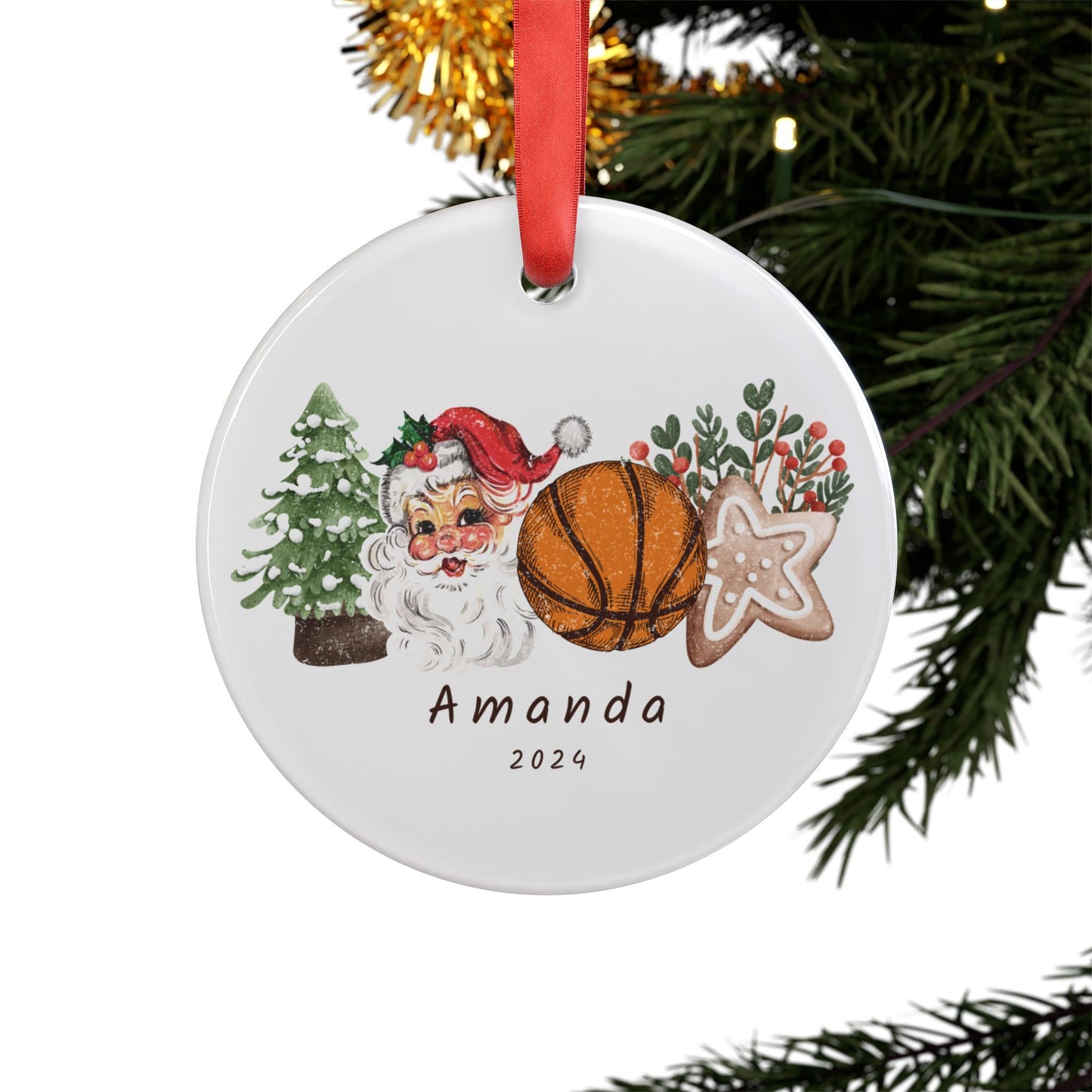 Personalized Basketball Ornament Basketball Player Gift