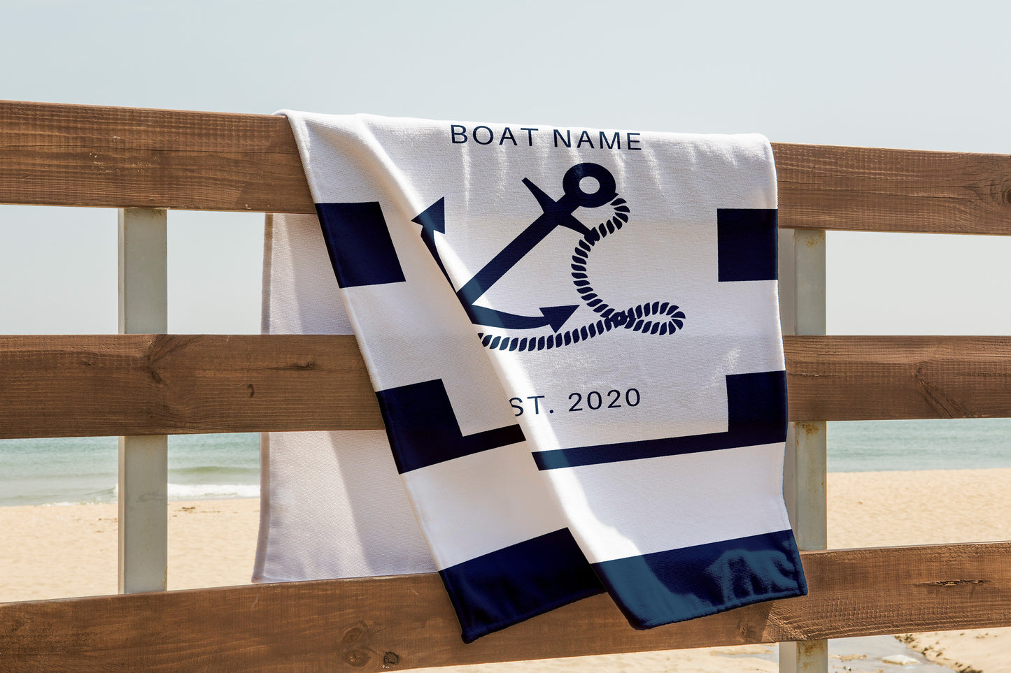 Custom Boat Towel Nautical Decor Large Beach Towel Boat Gifts