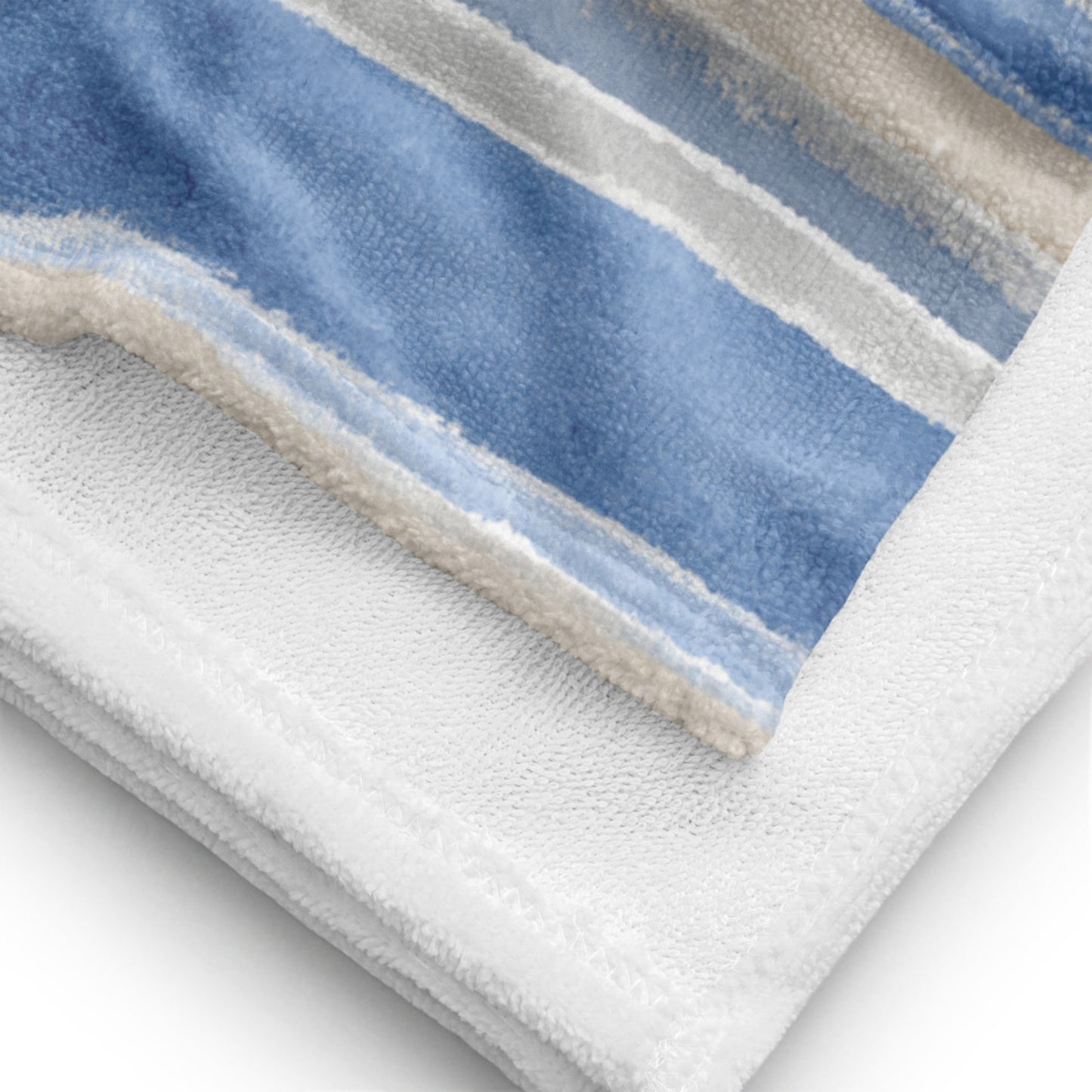 Personalized Coastal Stripe Beach Towel