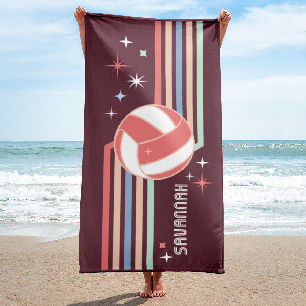 Personalized Volleyball Beach Towel