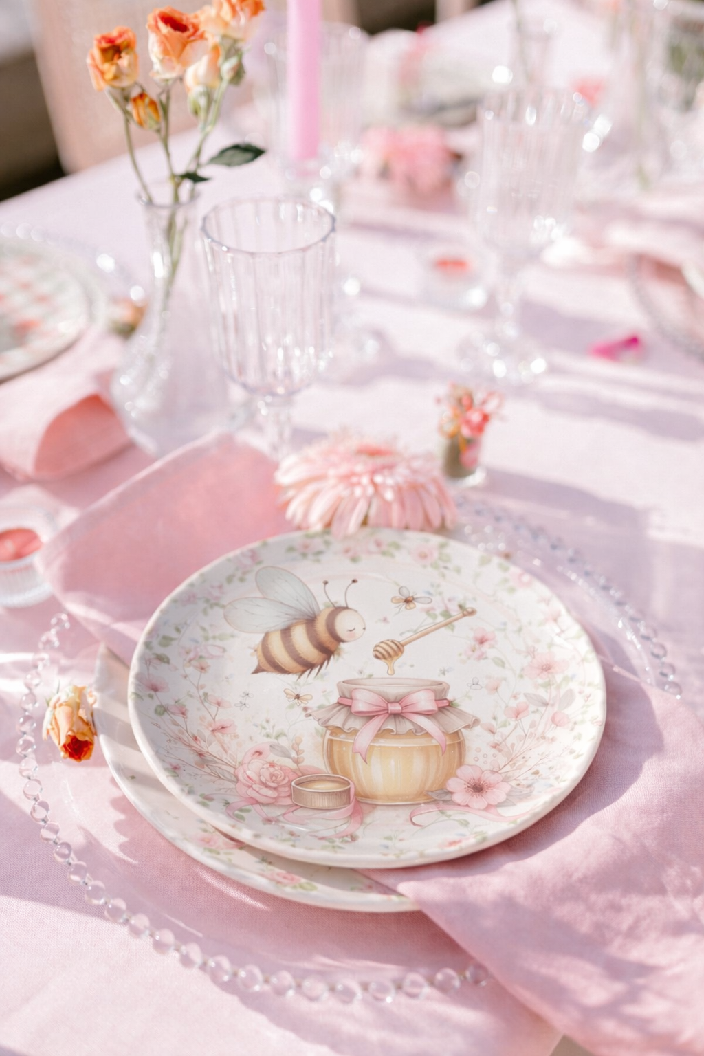 Honey & Blooms Polymer Bee Plate