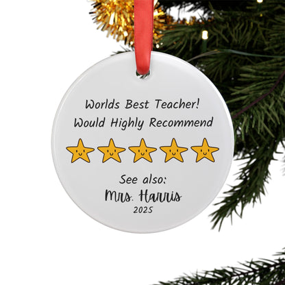 Customizable 5 Star Ornament