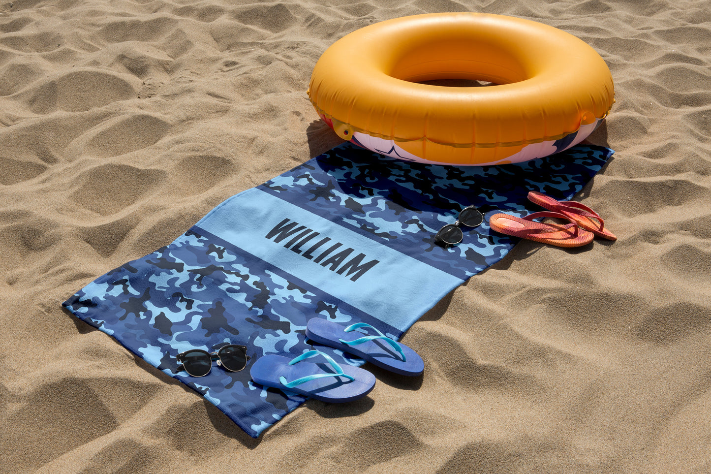 Personalized Camouflage Pattern Beach Towel