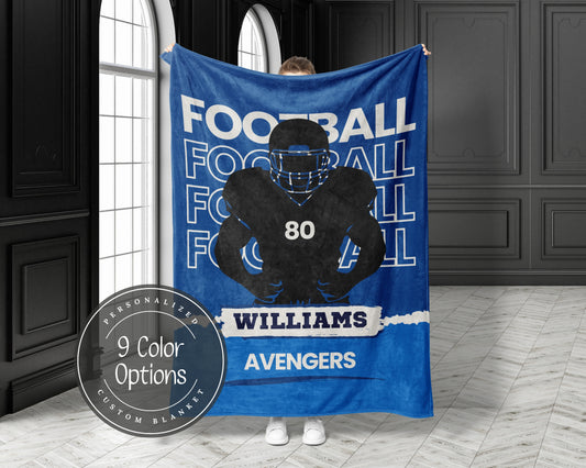 Custom Football Blanket Football Player Gift Team Gift