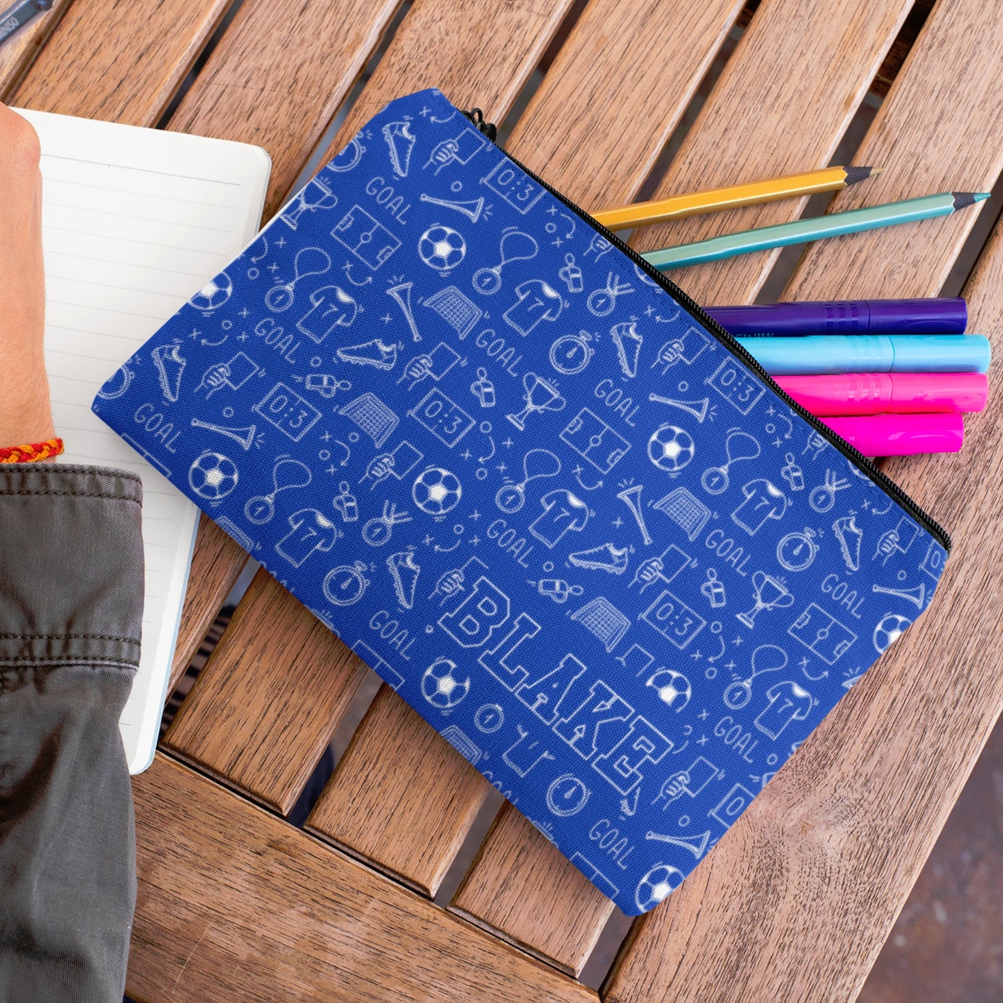 Personalized Soccer Pencil Case