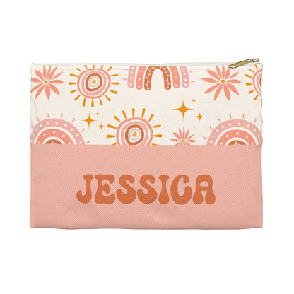 Cute Personalized Boho Rainbow Pencil Case Back to School Gift