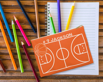 Personalized Basketball Zipper Case