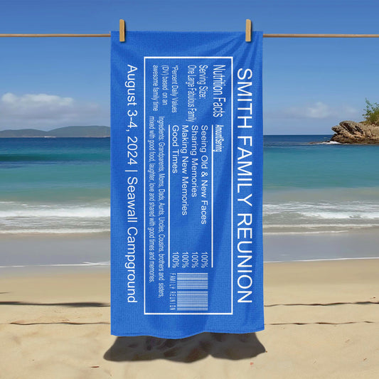 Personalized Family Reunion Beach Towel