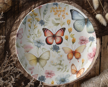 Decorative Floral Butterfly Plate