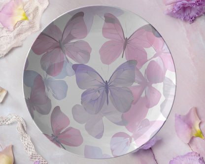 Pink Butterfly Theme Plate